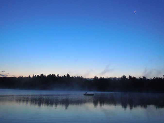 Moon Over Lake